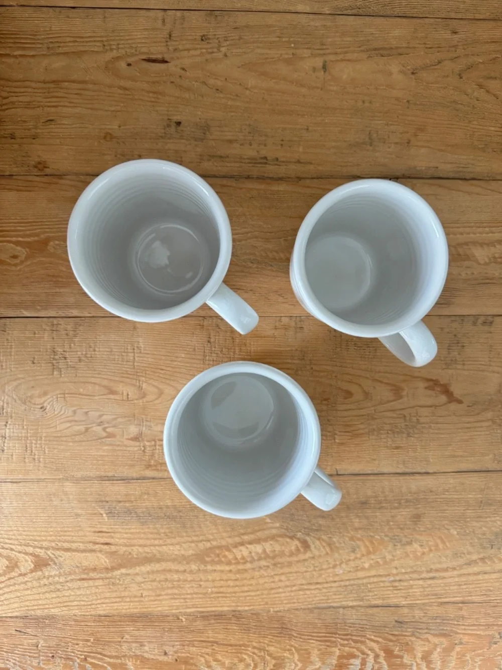 Crate & Barrel Farmhouse mugs, 16 oz, white